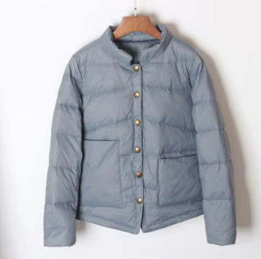 Winter Ultra Light Duck down Coat Women Short Oversize Jackets Slim Autumn Puffer Jacket Pocket Parkas ED862