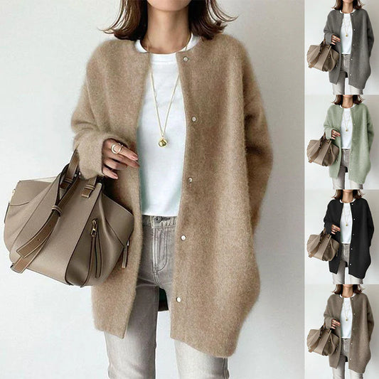  Single Breasted Cardigans Fashion Solid Color Knitted Jacket Women'S Autumn Spring Clothing