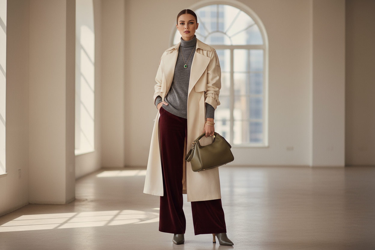 Elegant woman with fashion taste realistic